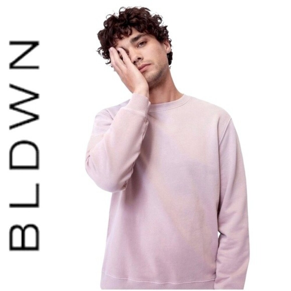 BLDWN BALDWIN Tyler Pullover Crewneck Sweatshirt Dusty Pink USA Made Men’s S